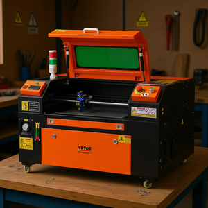 Grabador láser CO2 Vevor de 60W, máquina de corte láser con asistencia de aire de 12 x 20 para madera, tela y cristal, con soporte LightBurn - Product Image 2