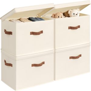 Factory Price <b>Decorative</b> Fabric Closet <b>Storage</b> Bins with Lids and Handles <b>for</b> Shelves Clothes Toy Organizer <b>Storage</b> <b>Box</b> - Product Image 1