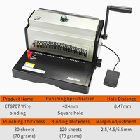 ET8707 A3 A4 Bureau Électrique Efficace Fil Spirale Livre Perforateur Et Reliure Machine Document Classeur Équipement