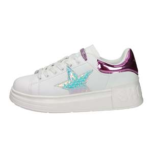 Baskets Shop Art Donna Bianco Blanc Talon 4 cm Taille 36 37 38 39 40 41 Chaussures Tendance en Toile - Product Image 1