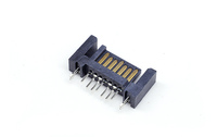 Conector Hembra SATA 14P Tipo DIP de Dos Orificios Estándar JBL, PCB de Doble Capa, Latón, RGB