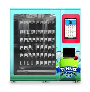 Mesin Penjual Bola Tenis Micron TE2 dengan Lift Sumbu X-y dan Lebar Saluran Yang Dapat Disesuaikan Ruang Besar