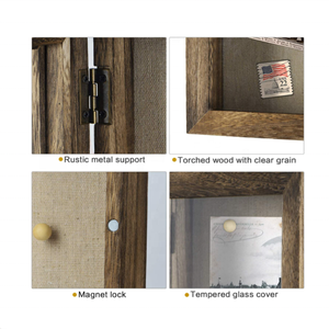Boîte d'art en bois cadre <span class=keywords><strong>photo</strong></span> profond sac blanc personnalisé de haute qualité famille d'emballage de Style Logo en bois personnalisé - Product Image 2