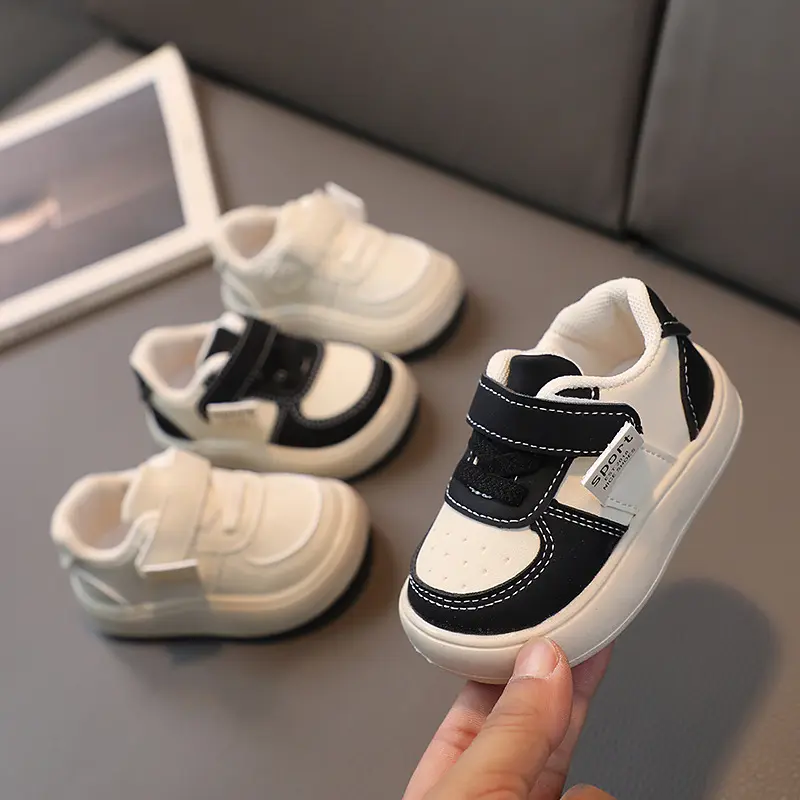 Bebek sonbahar yeni yumuşak taban nefes spor ayakkabı erkek ve kızın bebek moda kaymaz rahat bebek ayakkabısı