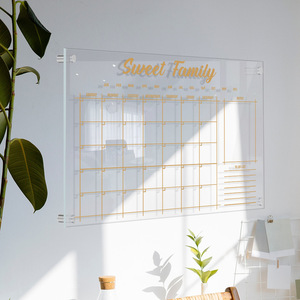 Custom Acrylic Clear Weekly Meal Planner Board Reusable Refrigerator Magnet Dry Erase Board Week Calendar - Product Image 2