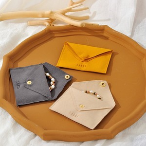 <b>Envelope</b> Jewelry Microfiber Custom Gold Debossed Logo Colorful Jewelry Packaging Pouches Necklace Ring Jewelry <b>Gift</b> Bag - Product Image 2