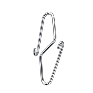 Acier inoxydable Double boucle diamant sécurité Snap pivotant pêche connecteur Clips attirail - Product Image 2