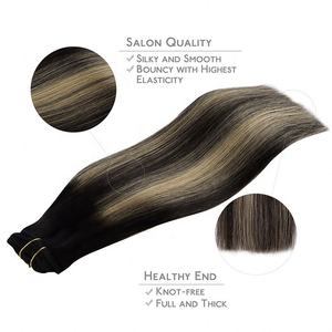 Extensions de cheveux à clipser en gros, vierges Remy russes, cuticules alignées, provenant d'un seul donneur - Product Image 4