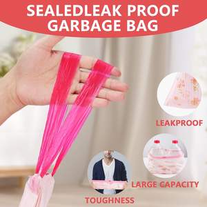 Bolsas de Basura Huamaohengchun de 4 Galones, LDPE, con Cordón, Coloridas, Portátiles, con Diseño de Lirios, Resistentes a Desgarros, en Rollo, para Baño - Product Image 3