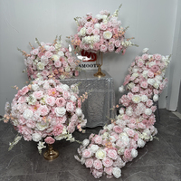 SMOOTH 60cm Big Pink Flower Ball Boule de fleur d'hortensia Rose en soie artificielle