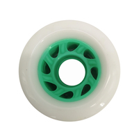 Vente en gros 82a dureté roues de scooter personnalisées roues infusées pu double blanc/rose patins quad roues
