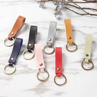 Porte-clés en cuir de luxe ZP-Custom porte-clés de voiture en cuir véritable avec clip à boucle en métal porte-clés personnalisé pour hommes femmes