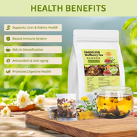 Tisane Détoxifiante Foie aux Herbes Visibles (Pissenlit, Chrysanthème, Baies de Goji, Graines de Cassia) 12g, 12 Sachets, Qualité AAA, Naturelle