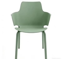Chaises de salle à manger empilables en plastique imperméable avec accoudoirs, fabriquées en Chine