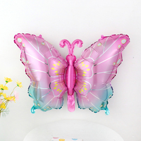 Couleur papillon aluminium Film ballon fête d'anniversaire décoration bleu rose dégradé ballon bébé douche fête décors hélium Globo