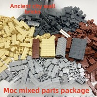 Bloques de Construcción de Pared de Partículas Pequeñas de Plástico ABS, Diseño a Cuadros, 1X2 1X4, Paquete a Granel, Temática de Animales y Naturaleza, Edades 14+
