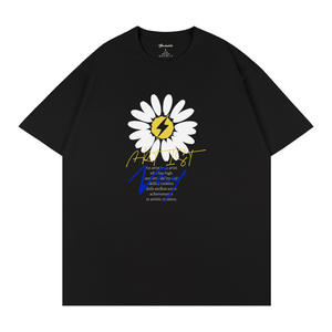 Camiseta de algodón para mujer Blackwhite, talla S, 100% algodón, transpirable, cuello redondo, manga regular, jersey, hecha en China - Product Image 3