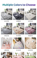Tapis d'intérieur en peluche à poils longs, antidérapant, pour salon, chambre à coucher, léger, doux, plusieurs couleurs, facile à nettoyer, lavable
