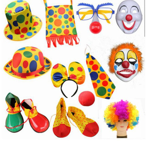 <span class=keywords><strong>Accessoires</strong></span> de clown très vendus Chapeau à pois Cravate géante Nez de clown Halloween Masquerade <span class=keywords><strong>Accessoires</strong></span> de performance Fournitures - Product Image 1