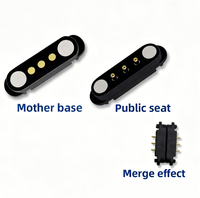 Connecteur magnétique 3 broches Pogo Pin mâle-femelle en cuivre noir étanche pour la recharge des objets connectés, lampes de camping, ventilateurs portatifs - Chine