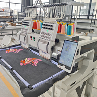 Máquinas de Bordar Computarizadas Dahao de 2 Cabezas, Máquinas Industriales de Coser y Bordar para Diseño de Gorras y Camisetas, Impresión y Bordado