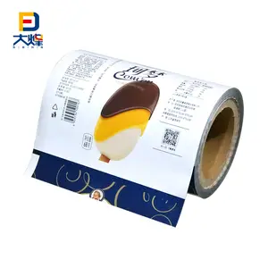 Rouleau de film d'emballage en plastique avec logo personnalisé pour crème glacée