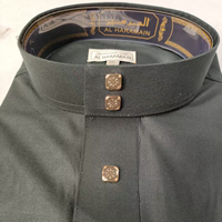 Thobe musulman pour homme, style saoudien, hiver, thawb respirant, grande taille, polyester superfine, abaya islamique pour adultes
