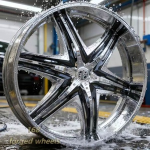 Rines Personalizados de 20, 22, 24 y 26 Pulgadas, de Aluminio 6061-T6, Diseño Cóncavo, Cromados, Forjados en Dos Piezas, para Cadillac, <span class=keywords><strong>Hummer</strong></span>, Chrysler, Lamborghini - Product Image 4