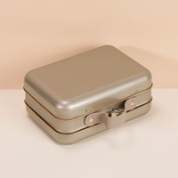 Boîte Cadeau Mini Valise Colorée en Fer Blanc avec Poignée et Couvercle à Charnière, Conteneur de Rangement Métallique de Luxe pour Jouets, Thé et Cadeaux