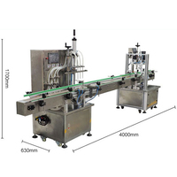 Remplisseuses automatiques à 4 têtes de lait, alcool, produit chimique, eau boisson, jus d'éthanol, détergent, savon, liquide pétillant