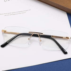 กรอบแว่นตาไร้ขอบน้ำหนักเบาพิเศษ คุณภาพสูง สำหรับผู้ชาย กรอบ<span class=keywords><strong>ใหญ่</strong></span> สไตล์ธุรกิจ แว่นสายตา - Product Image 1