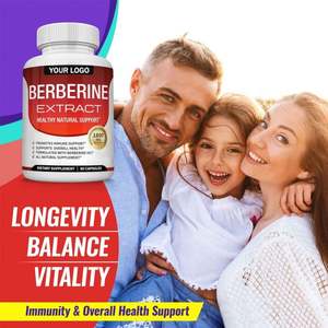 Cápsulas de berberina HCL 940-1800mg de etiqueta privada-Extracto a base de plantas no OGM <span class=keywords><strong>para</strong></span> <span class=keywords><strong>el</strong></span> <span class=keywords><strong>sistema</strong></span> inmunológico, metabolismo de la glucosa - Product Image 3