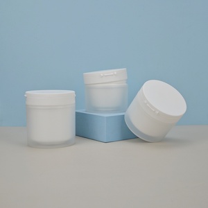 50g 100g Skin Care Frosted Cosmetic Jar Plastic PP Empty 4oz Body <b>Scrub</b> Jars Face Masks Containers with Spoon - Product Image 4