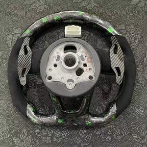 Volante Deportivo en Forma de D de Fibra de Carbono Verde para <span class=keywords><strong>Audi</strong></span> A1/A3/A4/A5/A6/A8/<span class=keywords><strong>B7</strong></span>/8V/S4/S5/RS3/<span class=keywords><strong>RS4</strong></span>/RS5/C7/C8/Q5/Q7 2012-2026 - Product Image 6