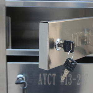 Boîtes <span class=keywords><strong>aux</strong></span> <span class=keywords><strong>lettres</strong></span> modernes à ouverture frontale, murales, pour appartements, bureaux, 18 <span class=keywords><strong>portes</strong></span>, verrouillables, pré-assemblées, en acier inoxydable - Product Image 5