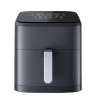 Friteuse à air manuelle 8,5 L au design intelligent, 1700 W, panier unique avec minuterie mécanique et boîtier froid au toucher pour la sécurité à domicile