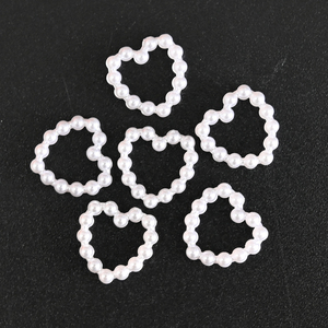 Gros 50 pcs/sac Corée Creux Coeur Perle Designer Nail Charms 11mm Bijoux Décorations Gradué Couleur pour Ongles Conception - Product Image 5