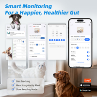 Distributeur automatique de nourriture pour chat en acier inoxydable 15L avec minuterie, application Tuya, WiFi, fenêtre de visualisation et distributeur surélevé – Gamelle intelligente OEM