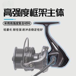 잉어 낚시 릴 강력한 브레이크 6 + 1 볼 베어링 가이드로드 밸런싱 시스템 스피닝을위한 메탈 기어 알람 기능 - Product Image 5