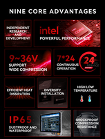PC Industrial Todo en Uno con Pantalla Táctil de 15.6 Pulgadas, Panel PC Integrado, Computadora sin Ventilador, Windows 10, Intel Core I7, Negra, para Automatización