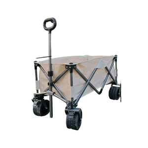 Chariot de camping pliable PoeticExist, robuste, à quatre roues, pour extérieur, transport de charges lourdes, pliable, pour la plage - Product Image 4