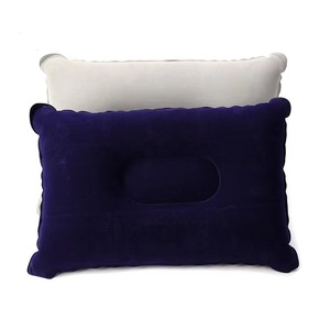 Xách tay siêu nhẹ Inflatable gối PVC Nylon gối không khí ngủ đệm du lịch phòng ngủ đi bộ đường dài bãi biển xe máy bay đầu phần còn lại hỗ trợ - Product Image 3