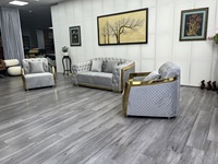 Ensemble de canapés en velours de style design moderne, meubles de salon simples, base en acier inoxydable pour bureau à domicile, hôtel, tissu en velours