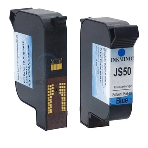 Cartucho de Tinta Azul a Base de Solvente JS50 de Buena Calidad con Chip para Impresora de Inyección de Tinta Térmica Meenjet Mxpro Mxplus Serie Mx TIJ - Product Image 2