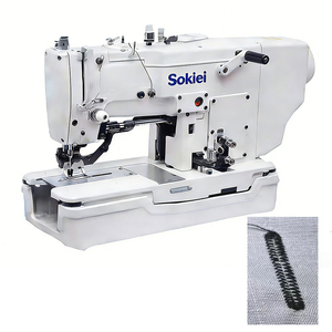 Máquina de coser industrial automática de cama plana de una aguja con ojal motorizado para mochilas, vaqueros y parte superior de calzado - Product Image 2