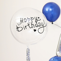 Joyeux anniversaire Bobo Ball, autocollant transparent pour ballon, autocollants pour ballons de mariage Bobo