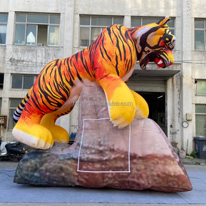 Mascotte animale réaliste géante personnalisée, tigre gonflable sur base rocheuse, modè<span class=keywords><strong>le</strong></span> pour événements en plein air, exposition en parc et décoration publicitaire - Product Image 3