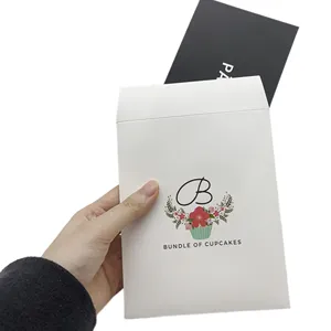 漂亮的谢谢信包装信封蛋糕盒配件纸袋定制Logo信封袋