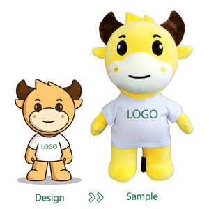 Peluche Personalizzato Ricamato Super Morbido <span class=keywords><strong>Lupo</strong></span> <span class=keywords><strong>Blu</strong></span>, Bambola Mascotte, Regalo per Bambini - Product Image 3