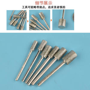 Otro punta de pulido cilíndrica abrasiva de diamante con vástago de 1/8 pulgada para pulir jade y jadeíta - Product Image 5